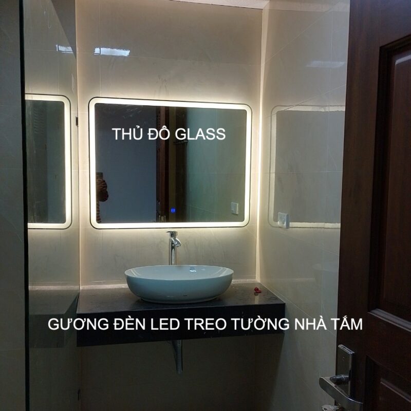 Gương đèn led treo tường nhà tắm quận Hà Đông Hà Nội